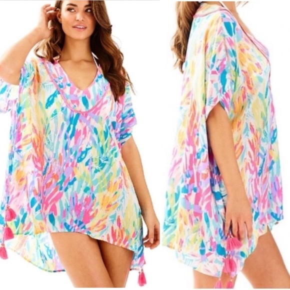 Lilly Pulitzer El Bravo Way Coverup in Sparkling Sands, Size L/XL. - Picture 12 of 12